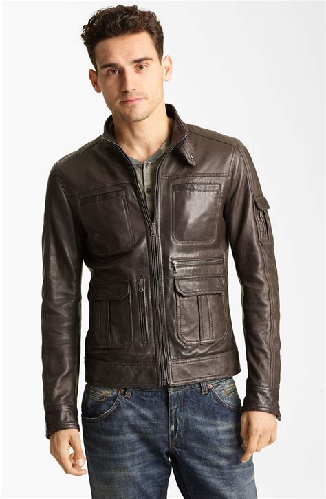 dolce gabbana men's leather jacket|d&g leather jacket.